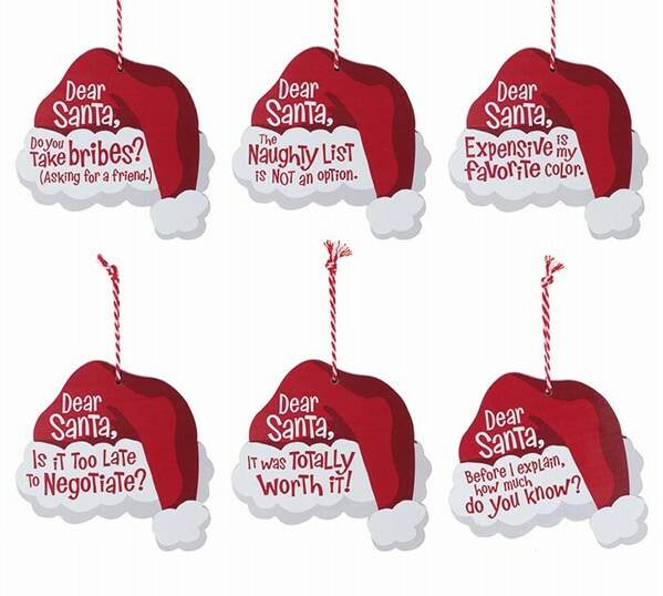 Item 527123 Dear Santa Ornament