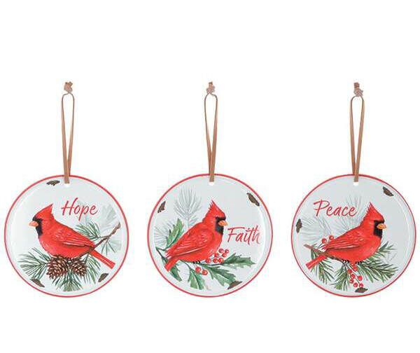 Item 527148 Tin Cardinal Ornament