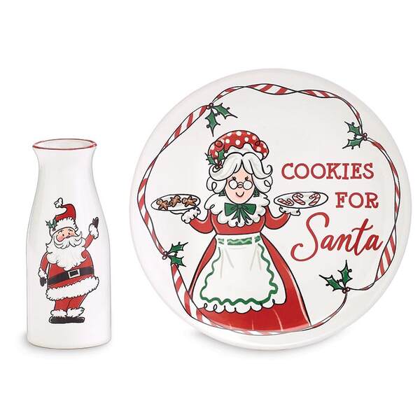 Item 527175 Milk And Cookie Plate 2pc Set