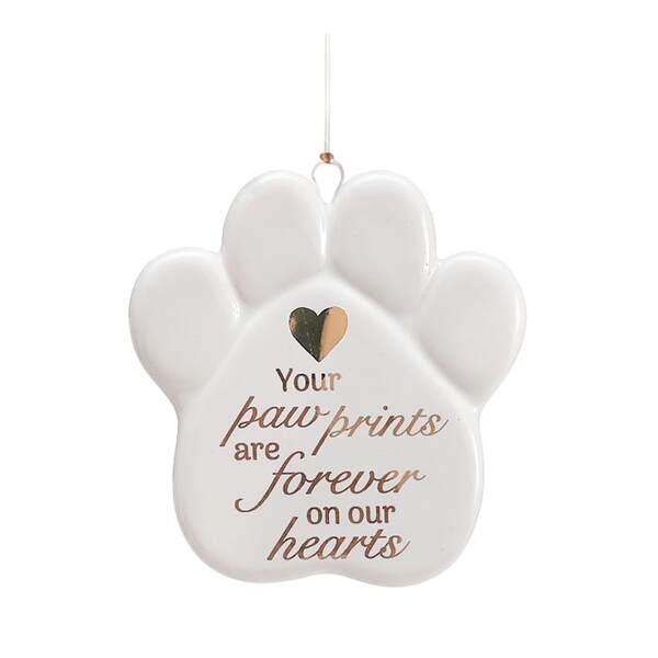 Item 527180 Pet Paw Shaped Bereavement Ornament