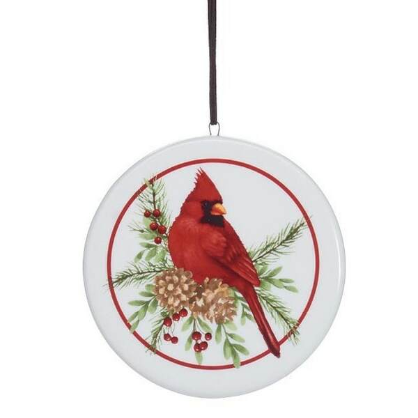 Item 527191 Christmas Cardinal Disc Ornament
