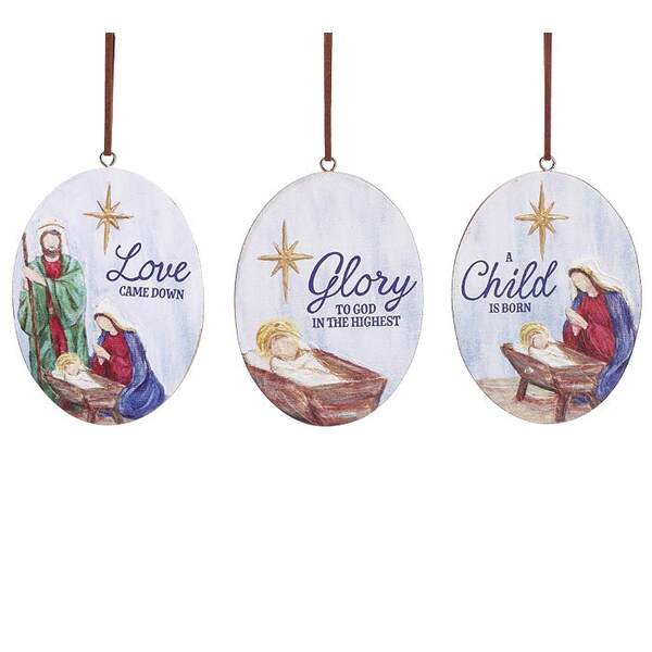 Item 527196 Oval Religious Ornament