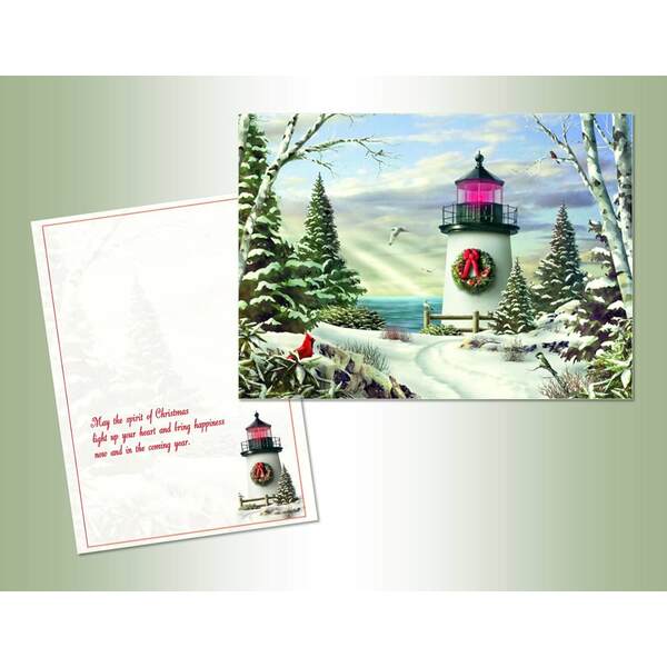 Lighthouse Forest Christmas Cards - Item 552009 | The Christmas Mouse