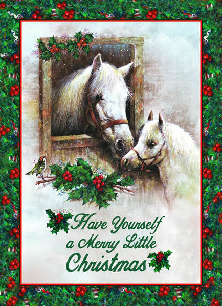 Item 552066 White Horses Christmas Cards