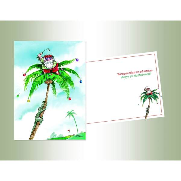 Item 552072 Alligator Golf Christmas Cards