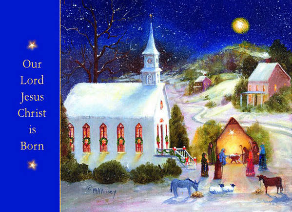 Item 552103 Church Nativity Display Christmas Cards
