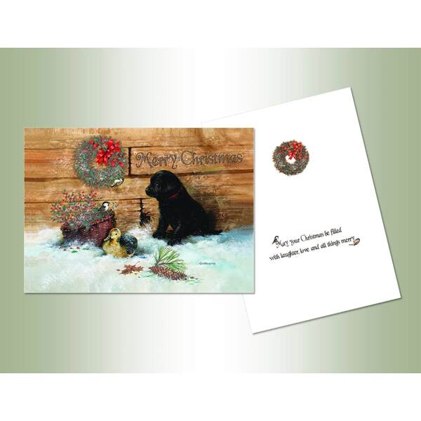 Item 552162 Puppy With Duck Decoy Christmas Cards