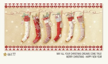 Item 552165 6 Stockings Christmas Cards
