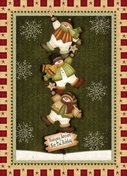 Item 552186 Triple Snowman Stack Christmas Cards