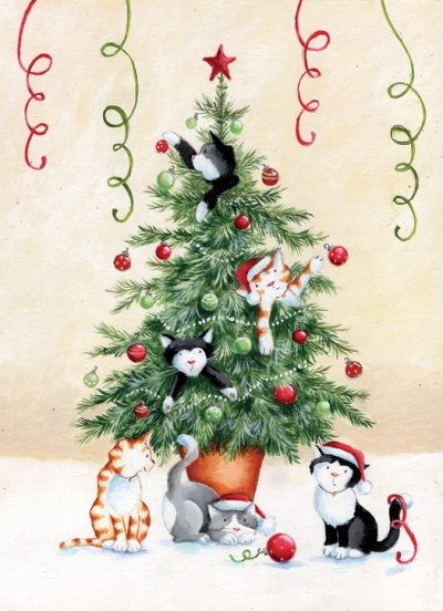 Item 552225 Cats With Tree Cards