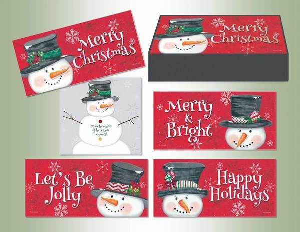 Item 552259 Snowy Greetings Asst Keepsake Christmas Cards