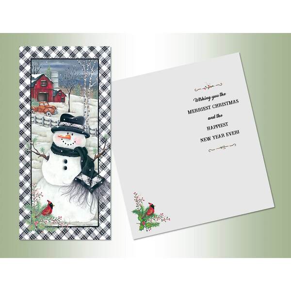 Item 552279 Plaid Snowman Christmas Cards