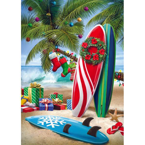 Item 552296 Beach Surfboards Christmas Cards