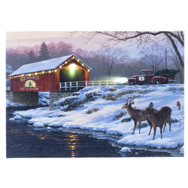 Item 558020 Tabletop Midnight Ride Lighted Canvas