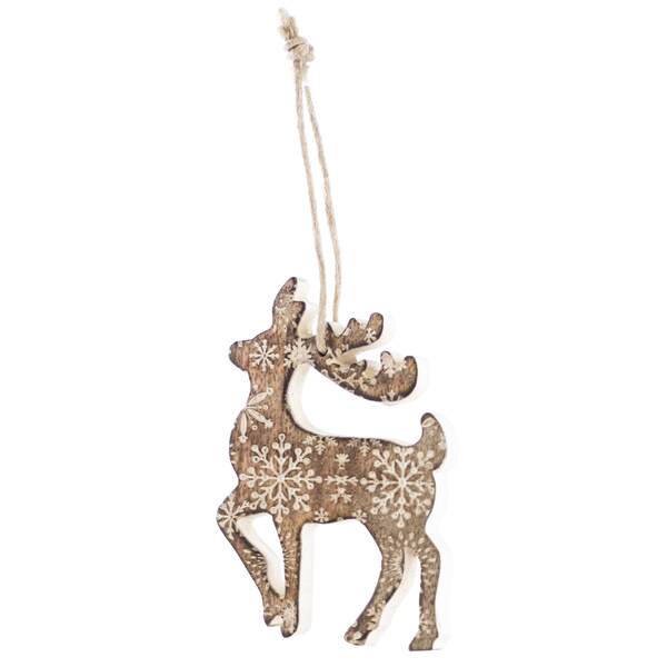 Item 558122 Wood Deer Ornament
