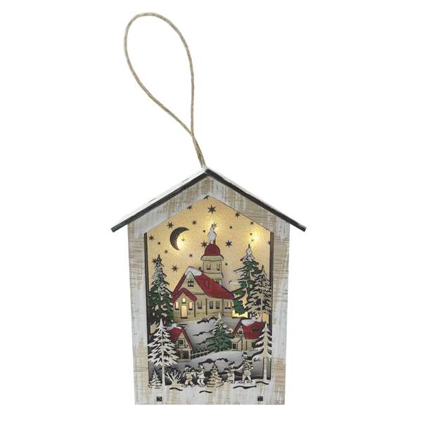 Item 558223 Lighted House Ornament