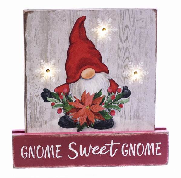 Item 558333 Lighted Table Top Gnome