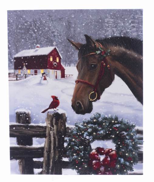Item 558384 LED Large Horse Lighted Canvas Print
