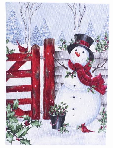Item 558389 Tabletop Snowman At Garden Gate