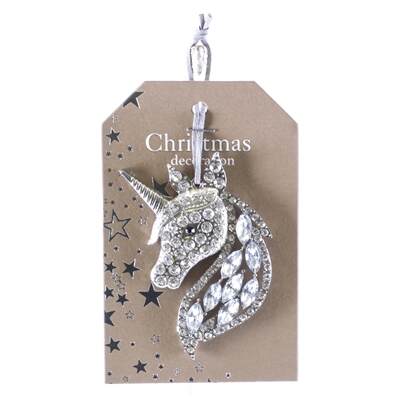 Item 558470 Crystal Unicorn Ornament
