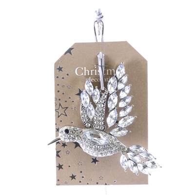 Item 558474 Crystal Hummingbird Ornament