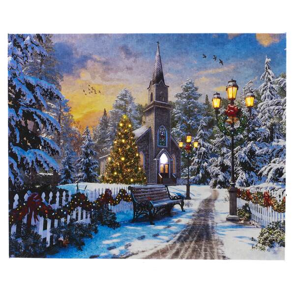 Item 558584 Church In The Vail Lighted Canvas