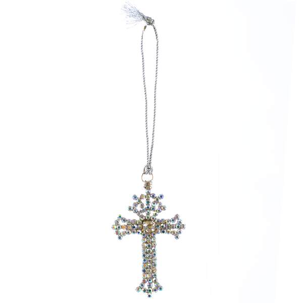 Item 558596 Rainbow Cross Ornament