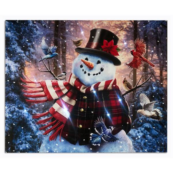 Item 558623 Happy Winter Lighted Canvas