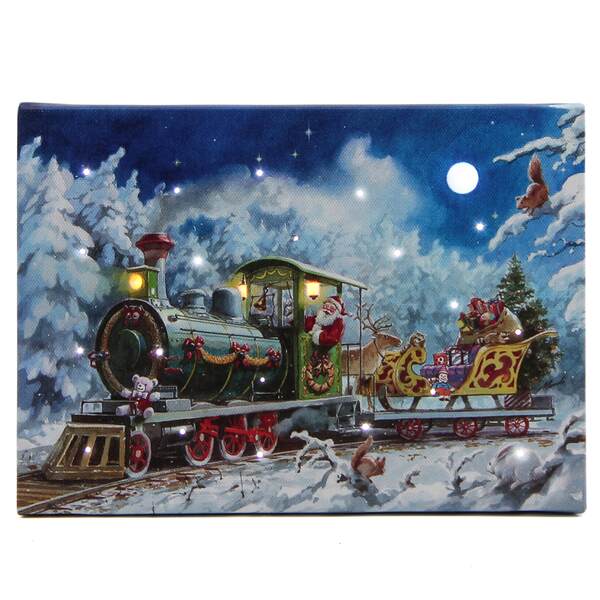 Item 558625 Tabletop Express Sleigh Lighted Canvas