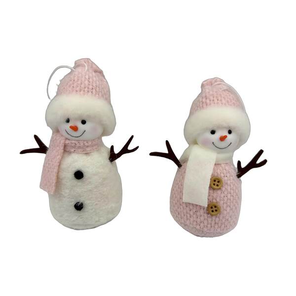 Item 558679 Pink Snowman Ornament