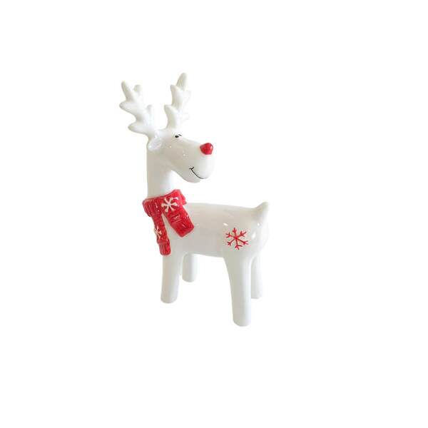 Item 558681 Ceramic White Deer Figure