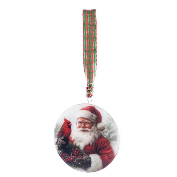 Item 558810 Santa With Cardinal Ornament