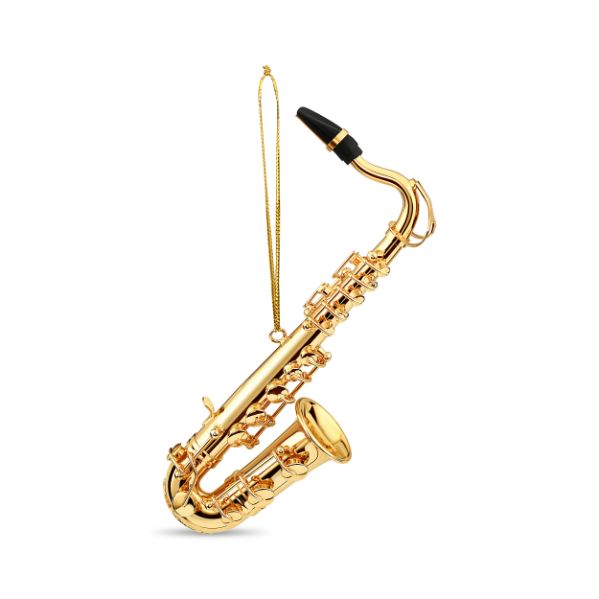 Item 560042 Gold Tenor Saxophone Ornament