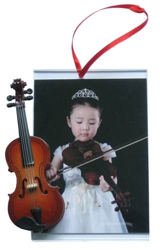 Item 560065 Violin Photo Frame Ornament