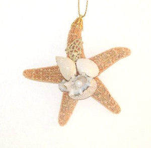 Item 567004 Natural Starfish/Shell Collage Ornament