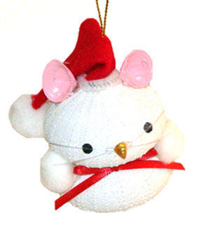Item 567011 Christmas Mouse Sea Urchin/Shell Ornament