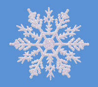Item 568025 Set of 10 Pearlized Snowflake Ornaments