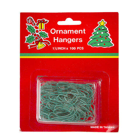 Item 568090 Set of 100 Green Ornament Hooks
