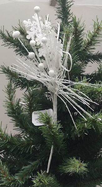 Item 568205 Christmas Frosty Flakes Snowflakes Pick