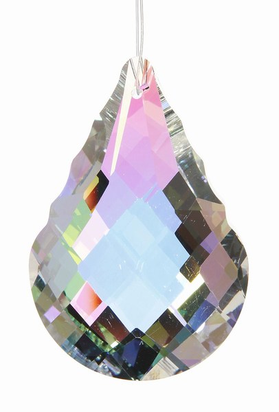 Item 568340 Iridescent Crystal Cut Raindrop Ornament