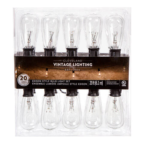 Item 568513 Vintage Edison Style Bulb Lights Set 20 Light Set