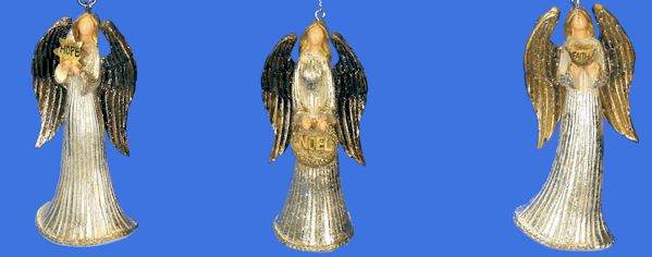 Item 568529 White/Gold Angel Ornament