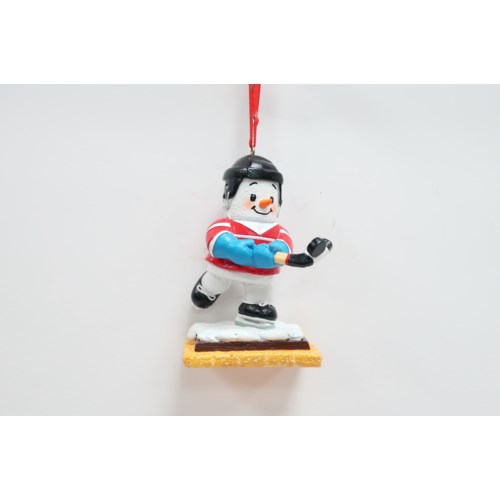 Item 599064 Hockey Marshmallow Snowman Ornament