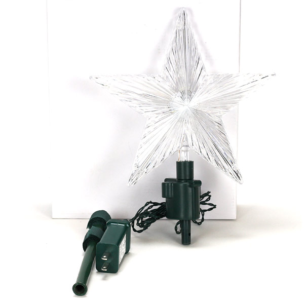Item 599138 LED Color Changing Spinning Star Tree Topper