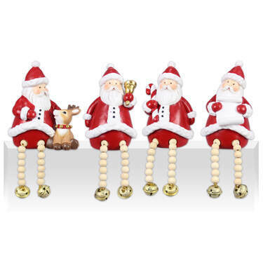 Item 601028 Shelf Sitting Santa With Jingle Bell Feet