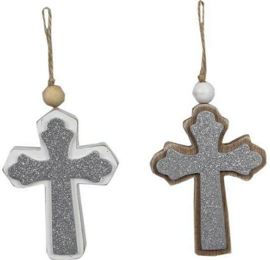 Item 601034 Wood Cross Ornament