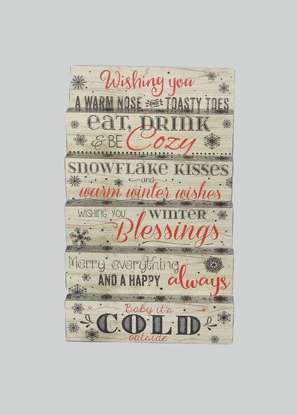 Item 601058 Christmas Table Block Sign