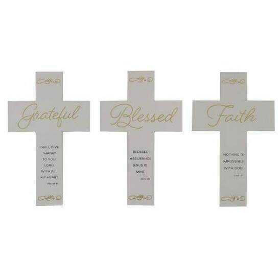 Item 601076 Wood Faith Cross Tabletop