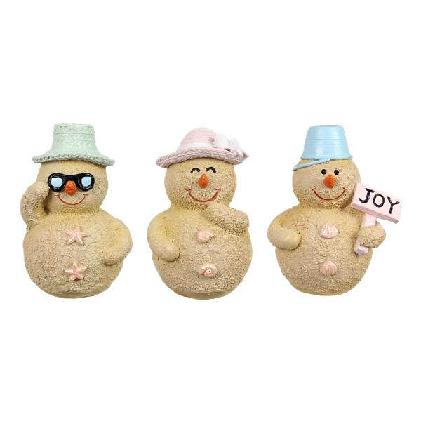 Item 601178 Coastal Christmas Sand Snowman Figure