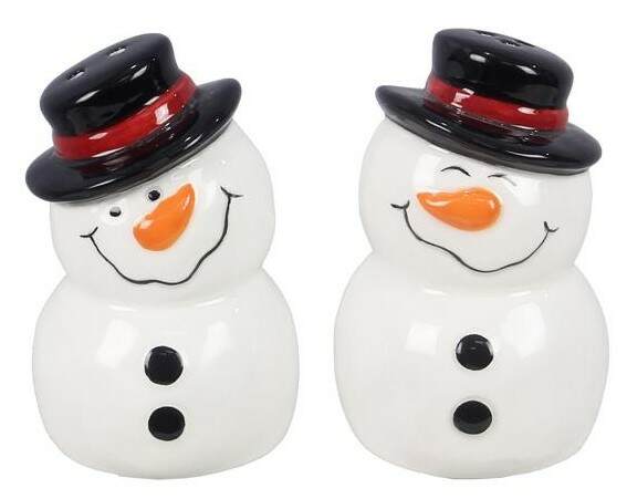 Item 601189 Ceramic Snowman Salt And Pepper Shaker Set